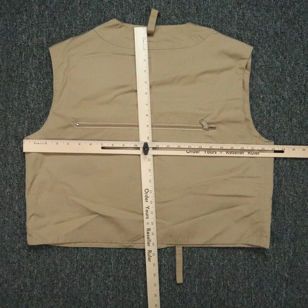 VINTAGE Orvis Vest Mens Small Brown Full Zip Pockets Fly‎ Fishing Hiking Utility